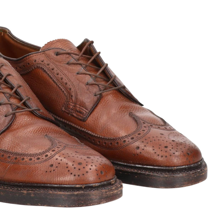 Florsheim Imperial Quality Full Brogue Wingtip Shoes, Size 8B Men's 26.0cm genuine leather brown type Vintage Second Hand