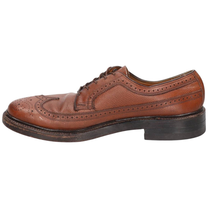 Florsheim Imperial Quality Full Brogue Wingtip Shoes, Size 8B Men's 26.0cm genuine leather brown type Vintage Second Hand