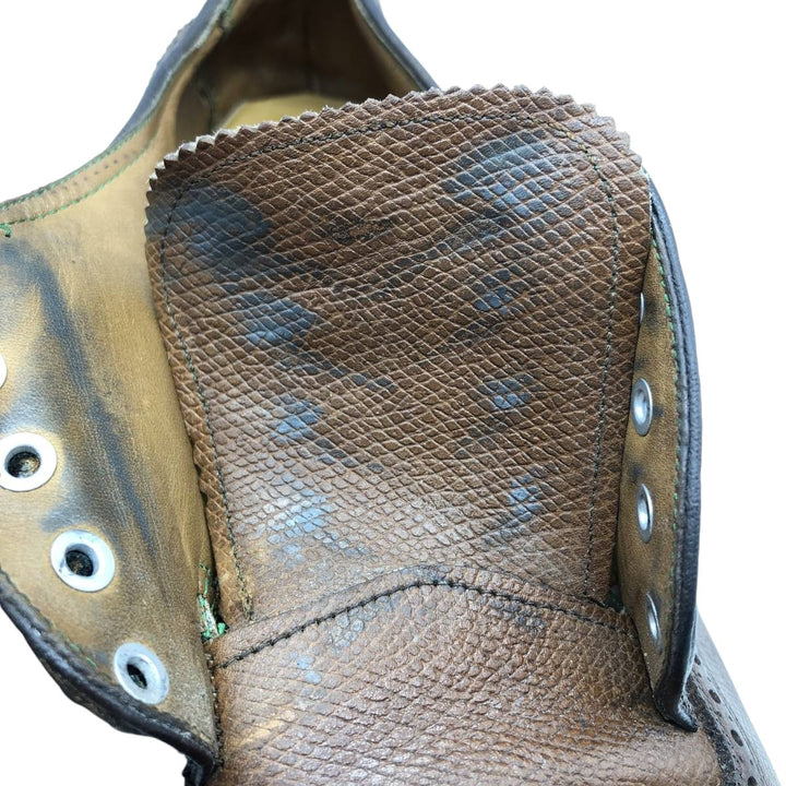 Florsheim Imperial Quality Full Brogue Wingtip Shoes, Size 8B Men's 26.0cm genuine leather brown type Vintage Second Hand