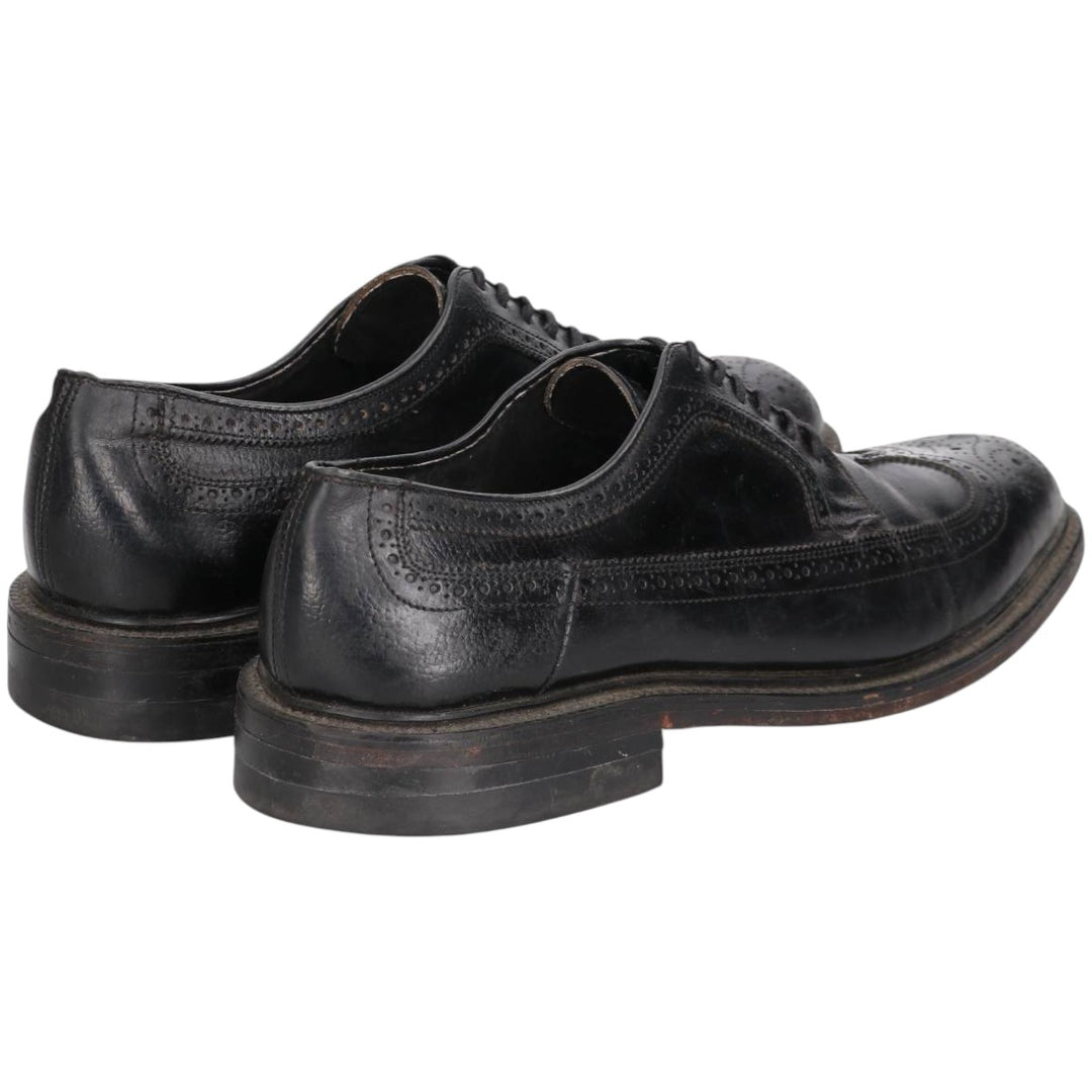 Full brogue wingtip shoes, size 10C, men's size 11.2" /saa014727 Men's 28.5cm genuine leather black type Vintage Second Hand