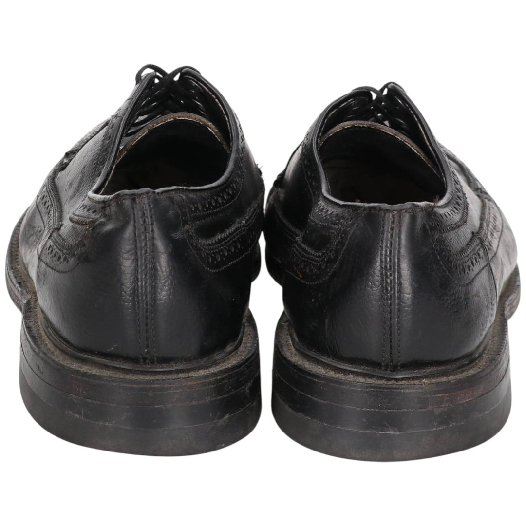 Full brogue wingtip shoes, size 10C, men's size 11.2" /saa014727 Men's 28.5cm genuine leather black type Vintage Second Hand