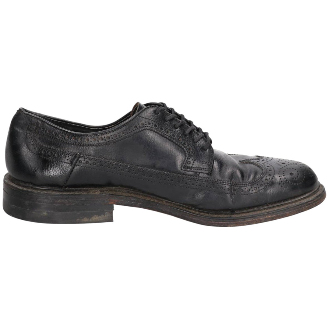 Full brogue wingtip shoes, size 10C, men's size 11.2" /saa014727 Men's 28.5cm genuine leather black type Vintage Second Hand