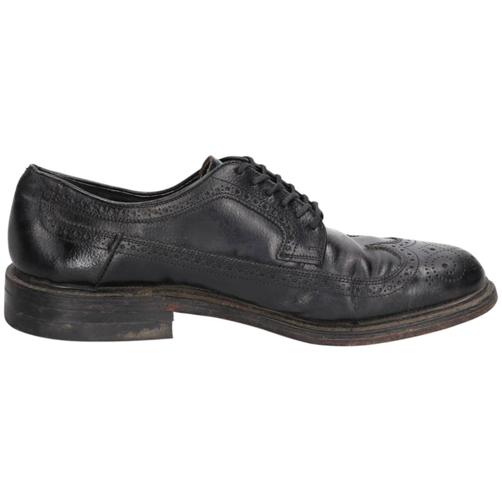 Full brogue wingtip shoes, size 10C, men's size 11.2" /saa014727 Men's 28.5cm genuine leather black type Vintage Second Hand