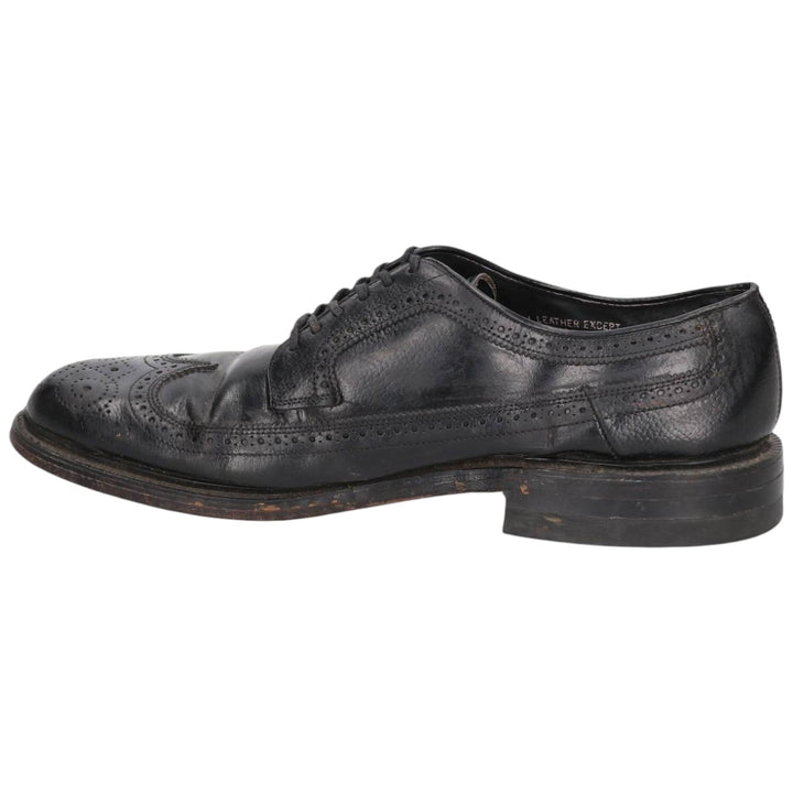 Full brogue wingtip shoes, size 10C, men's size 11.2" /saa014727 Men's 28.5cm genuine leather black type Vintage Second Hand