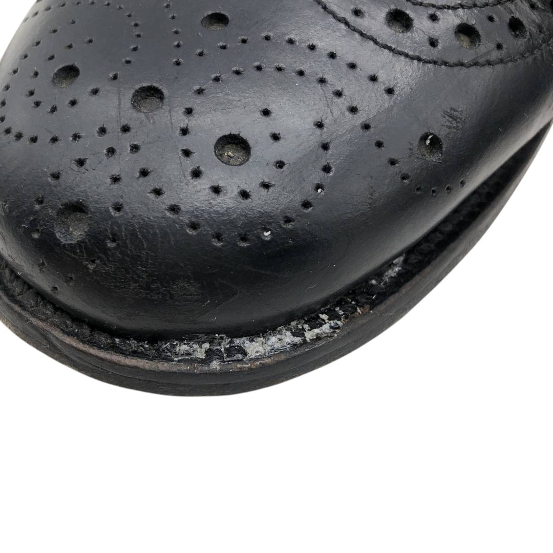 THISTLE Full Brogue Wingtip Shoes, Size 8, Men's, 10.6" (equivalent) /saa014728 Men's 27.0cm genuine leather black type Vintage Second Hand