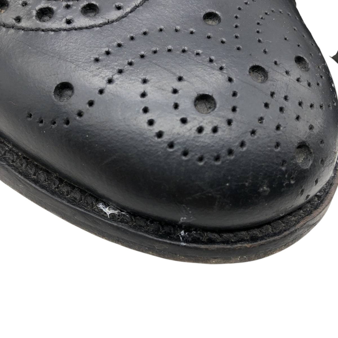 THISTLE Full Brogue Wingtip Shoes, Size 8, Men's, 10.6" (equivalent) /saa014728 Men's 27.0cm genuine leather black type Vintage Second Hand