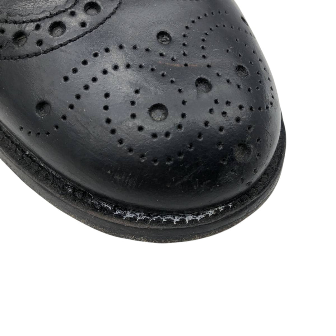 THISTLE Full Brogue Wingtip Shoes, Size 8, Men's, 10.6" (equivalent) /saa014728 Men's 27.0cm genuine leather black type Vintage Second Hand