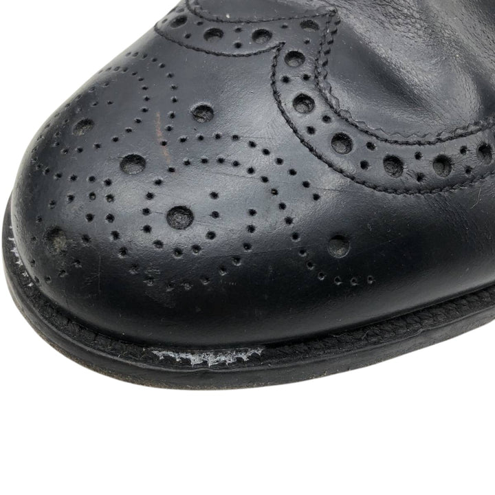 THISTLE Full Brogue Wingtip Shoes, Size 8, Men's, 10.6" (equivalent) /saa014728 Men's 27.0cm genuine leather black type Vintage Second Hand