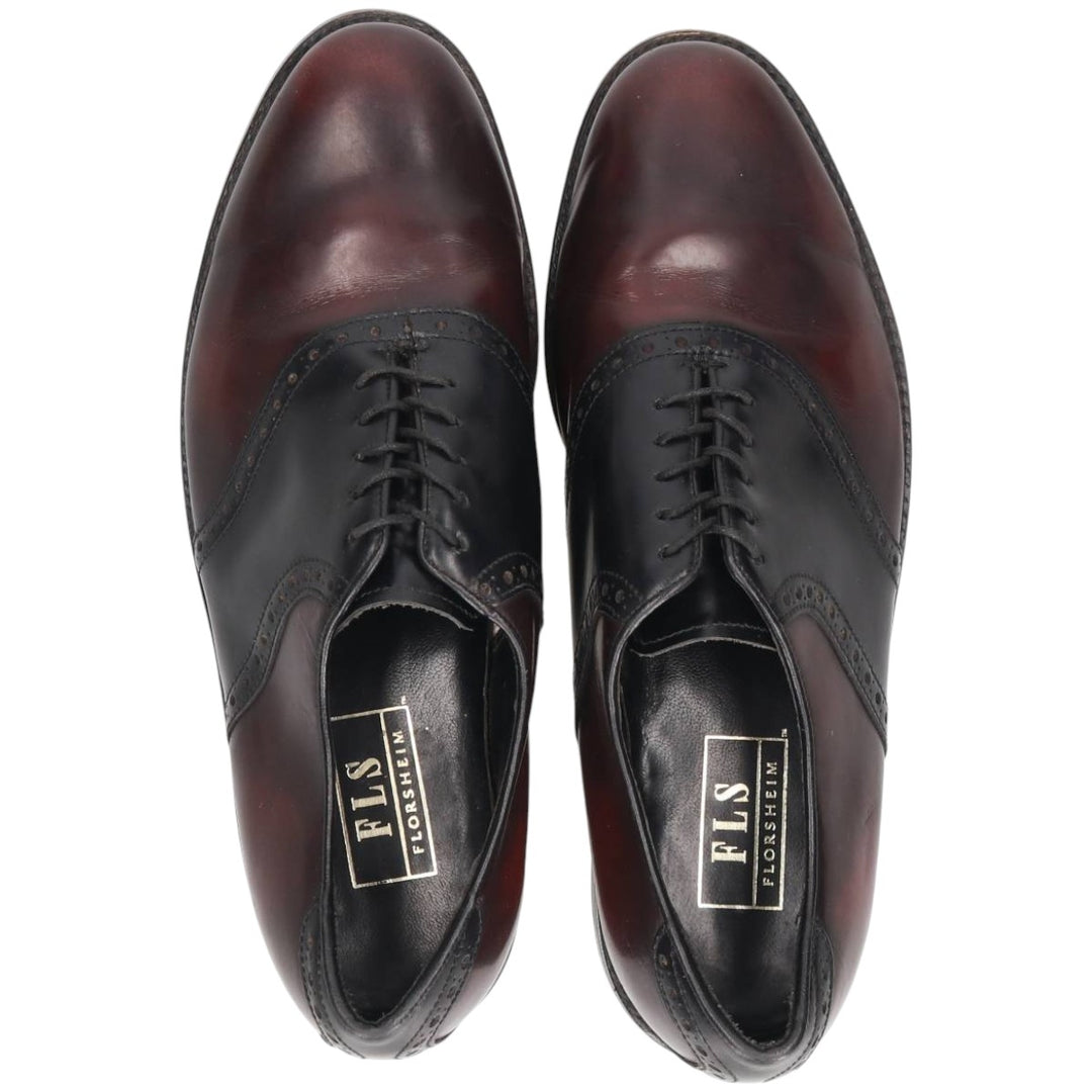 Florsheim Saddle Shoes, Size 8, 3E Men's 26.0cm genuine leather black type Vintage Second Hand