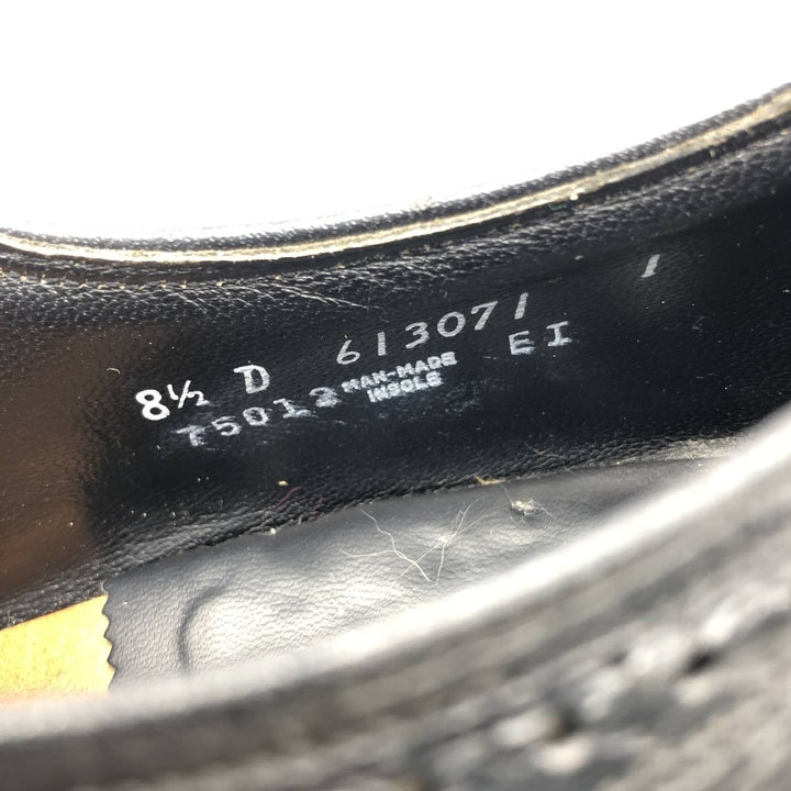 Florsheim Full Brogue Wingtip Shoes, 8 1/2D, Men's, 10.4" (equivalent) /saa014731 Men's 26.5cm unclear black type Vintage Second Hand