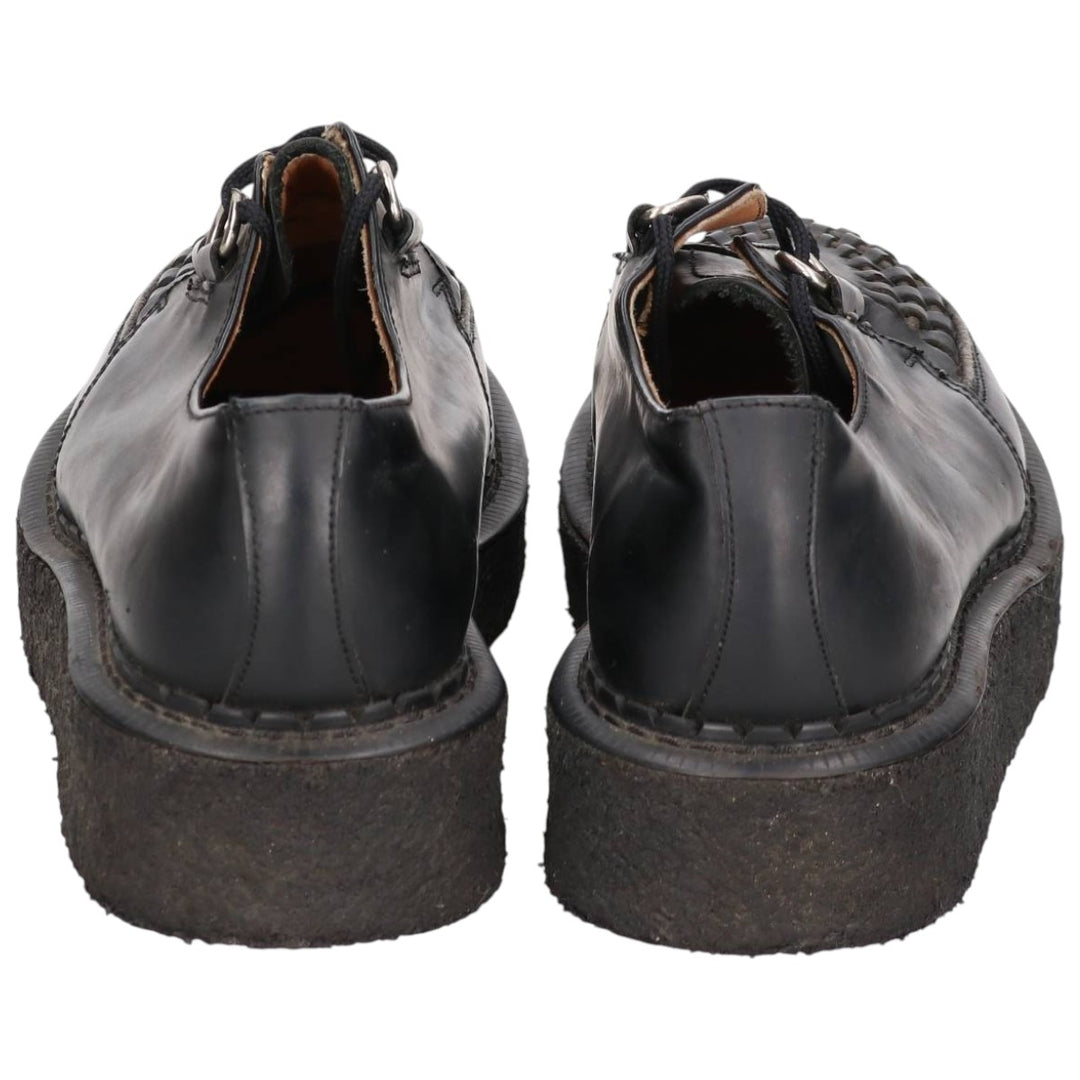 Getta Grip Braided Leather Shoes, Size 7, Men's, 10" (equivalent) /saa014732 Men's 25.5cm genuine leather black type Vintage Second Hand
