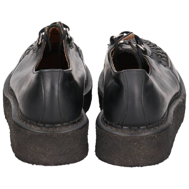 Getta Grip Braided Leather Shoes, Size 7, Men's, 10" (equivalent) /saa014732 Men's 25.5cm genuine leather black type Vintage Second Hand