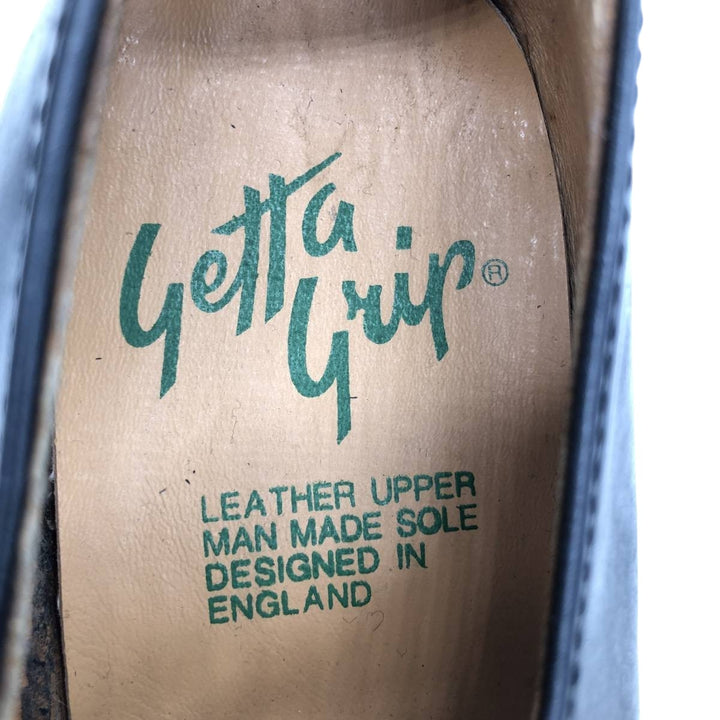 Getta Grip Braided Leather Shoes, Size 7, Men's, 10" (equivalent) /saa014732 Men's 25.5cm genuine leather black type Vintage Second Hand