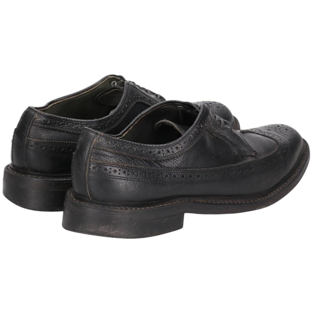 Full-brogue wingtip shoes, made in the USA, size 8 1/2D, men's size 10.6" /saa014734 Men's 27.0cm genuine leather black type Vintage Second Hand