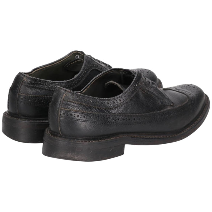 Full-brogue wingtip shoes, made in the USA, size 8 1/2D, men's size 10.6" /saa014734 Men's 27.0cm genuine leather black type Vintage Second Hand