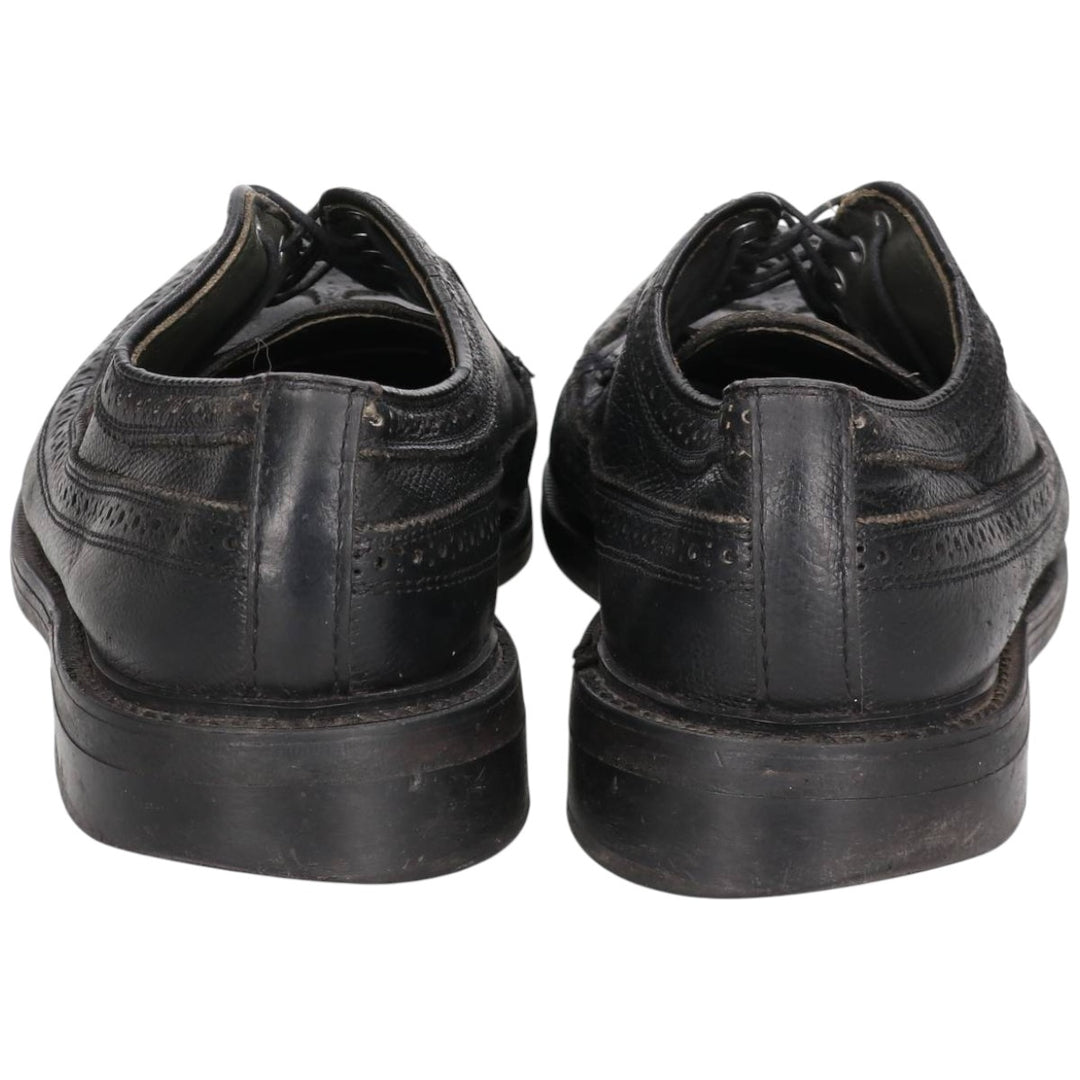 Full-brogue wingtip shoes, made in the USA, size 8 1/2D, men's size 10.6" /saa014734 Men's 27.0cm genuine leather black type Vintage Second Hand