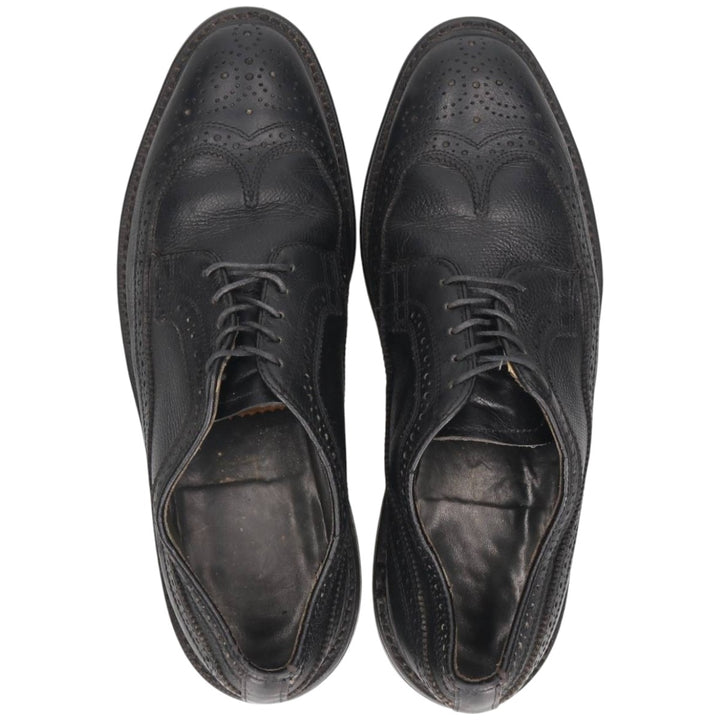 Full-brogue wingtip shoes, made in the USA, size 8 1/2D, men's size 10.6" /saa014734 Men's 27.0cm genuine leather black type Vintage Second Hand