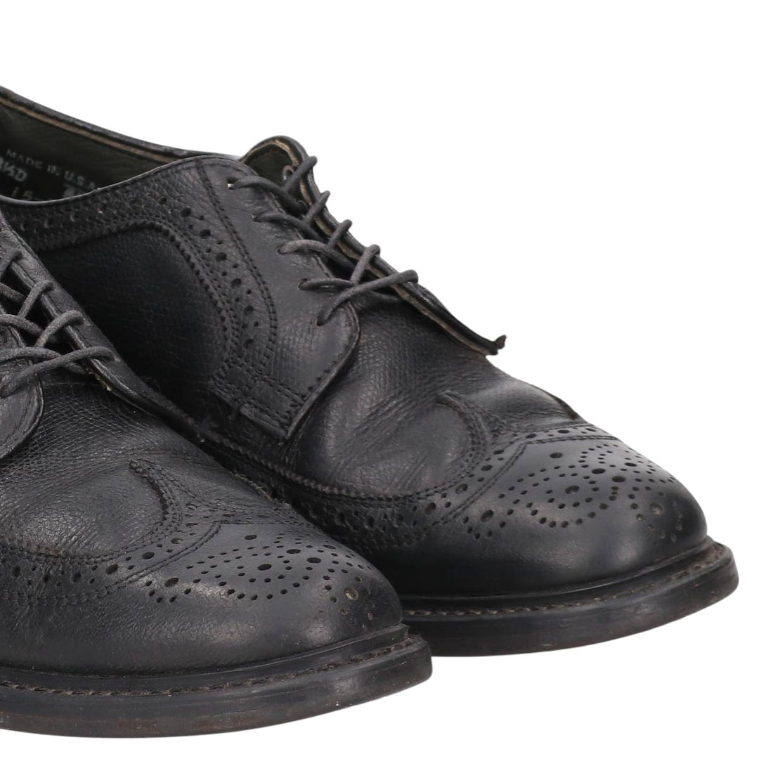 Full-brogue wingtip shoes, made in the USA, size 8 1/2D, men's size 10.6" /saa014734 Men's 27.0cm genuine leather black type Vintage Second Hand