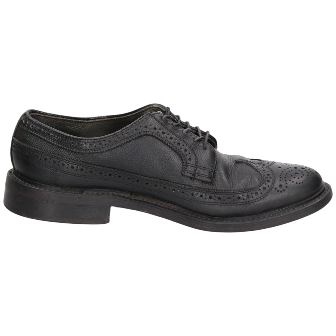 Full-brogue wingtip shoes, made in the USA, size 8 1/2D, men's size 10.6" /saa014734 Men's 27.0cm genuine leather black type Vintage Second Hand