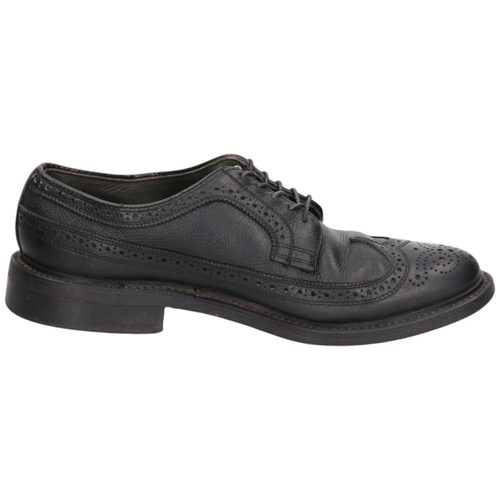 Full-brogue wingtip shoes, made in the USA, size 8 1/2D, men's size 10.6" /saa014734 Men's 27.0cm genuine leather black type Vintage Second Hand