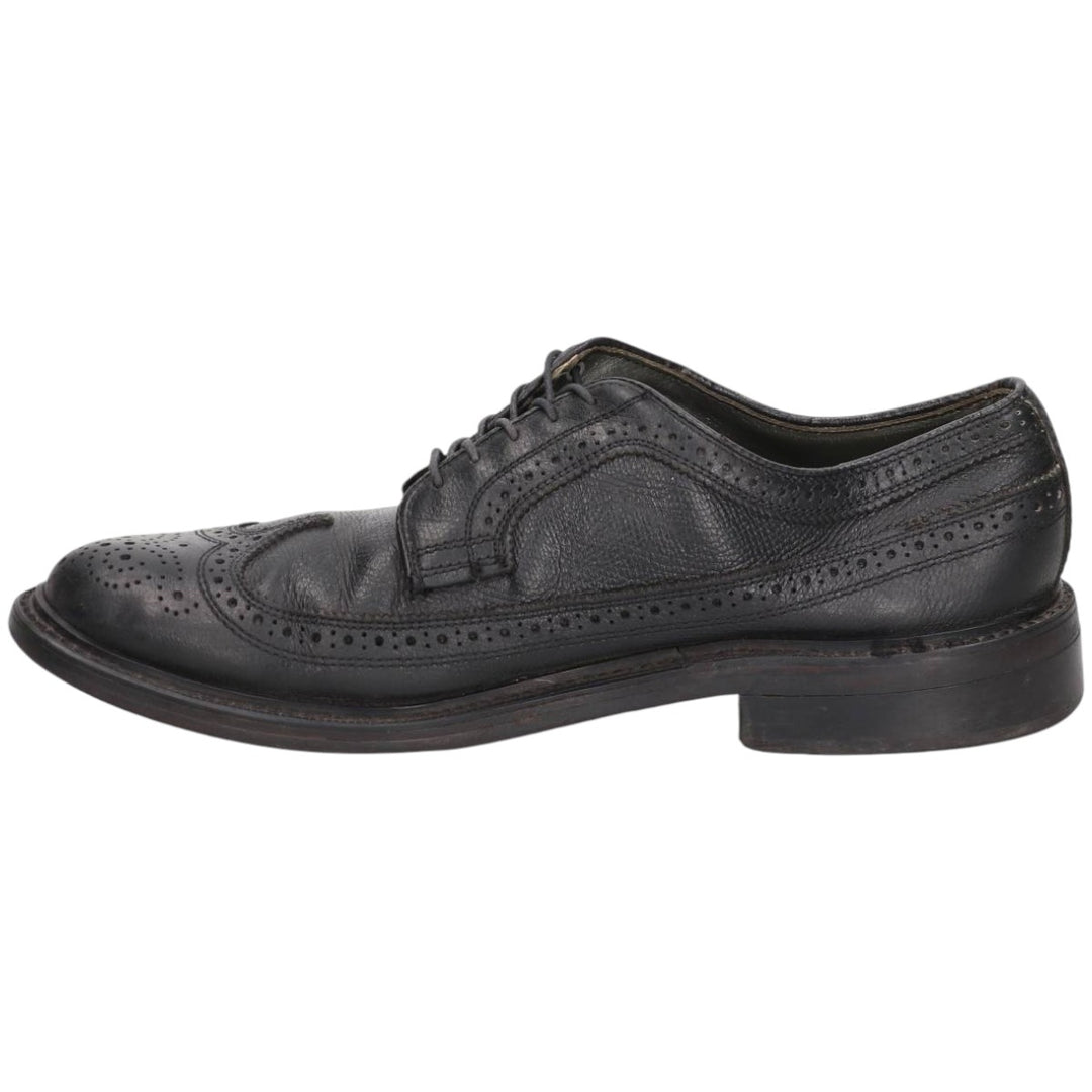 Full-brogue wingtip shoes, made in the USA, size 8 1/2D, men's size 10.6" /saa014734 Men's 27.0cm genuine leather black type Vintage Second Hand