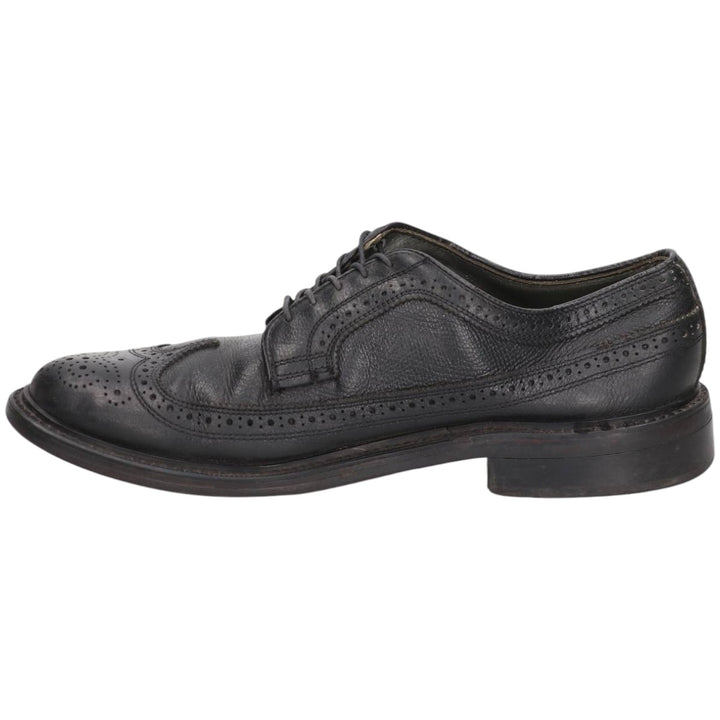 Full-brogue wingtip shoes, made in the USA, size 8 1/2D, men's size 10.6" /saa014734 Men's 27.0cm genuine leather black type Vintage Second Hand