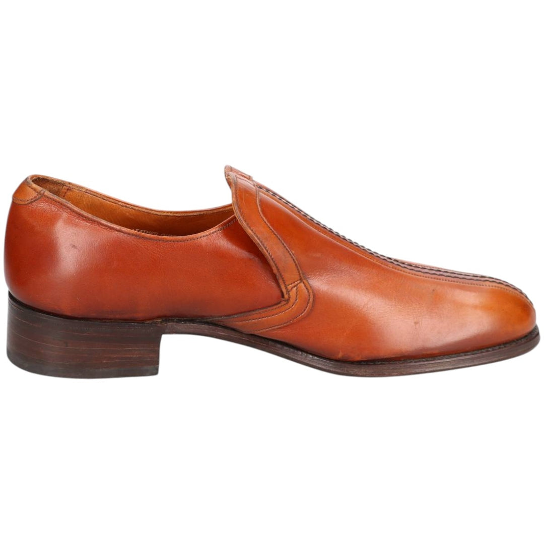 Loake Vamp Loafer, Made in England, 7 1/2" Men's 26.0cm genuine leather brown type Vintage Second Hand