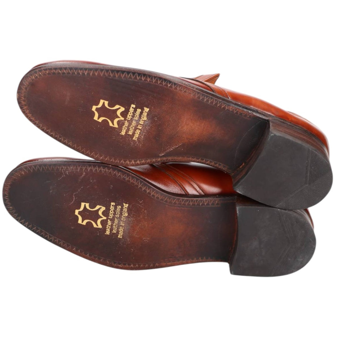 Loake Vamp Loafer, Made in England, 7 1/2" Men's 26.0cm genuine leather brown type Vintage Second Hand