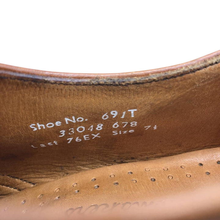 Loake Vamp Loafer, Made in England, 7 1/2" Men's 26.0cm genuine leather brown type Vintage Second Hand