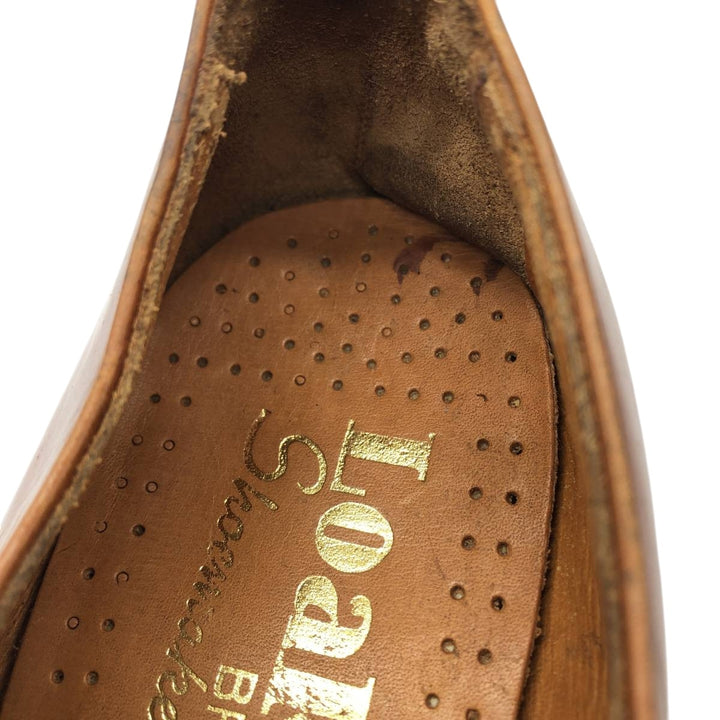 Loake Vamp Loafer, Made in England, 7 1/2" Men's 26.0cm genuine leather brown type Vintage Second Hand