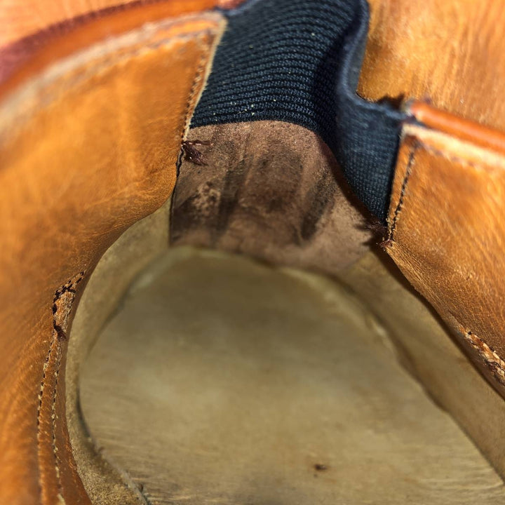 Loake Vamp Loafer, Made in England, 7 1/2" Men's 26.0cm genuine leather brown type Vintage Second Hand