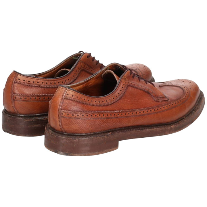 DANIEL FORBES CO. Full-brogue wingtip shoes, Made in USA, Size 12, Men's, Size 11.2" (saa014738) Men's 28.5cm genuine leather brown type Vintage Second Hand