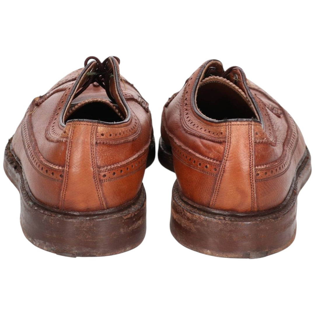 DANIEL FORBES CO. Full-brogue wingtip shoes, Made in USA, Size 12, Men's, Size 11.2" (saa014738) Men's 28.5cm genuine leather brown type Vintage Second Hand