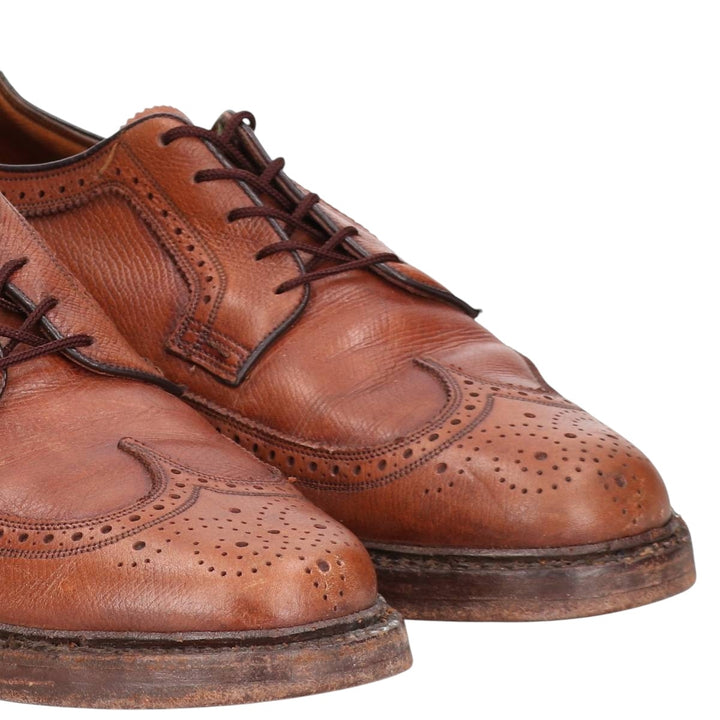 DANIEL FORBES CO. Full-brogue wingtip shoes, Made in USA, Size 12, Men's, Size 11.2" (saa014738) Men's 28.5cm genuine leather brown type Vintage Second Hand