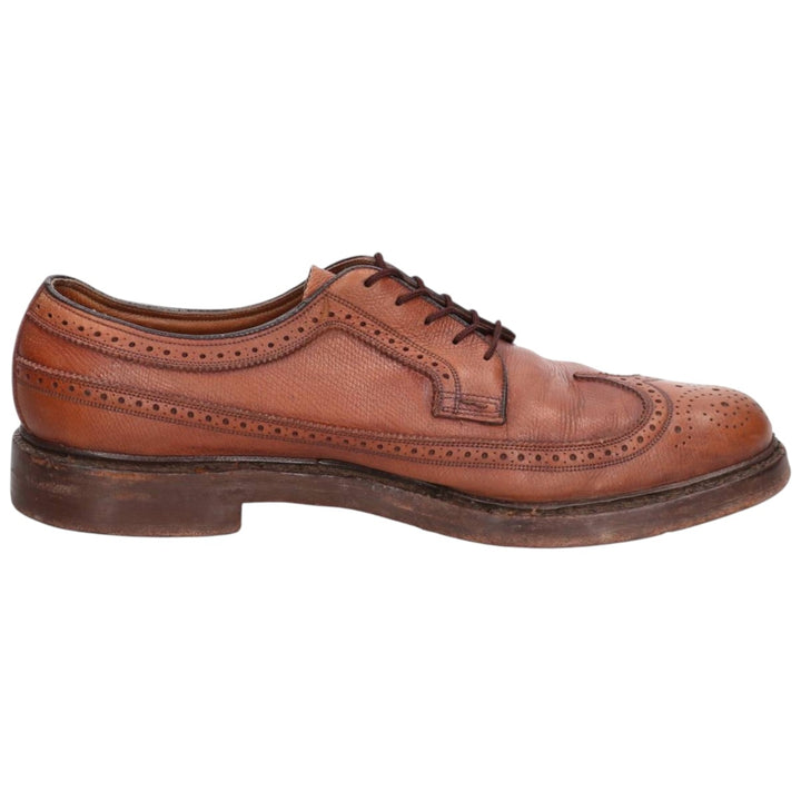 DANIEL FORBES CO. Full-brogue wingtip shoes, Made in USA, Size 12, Men's, Size 11.2" (saa014738) Men's 28.5cm genuine leather brown type Vintage Second Hand