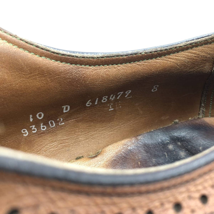 DANIEL FORBES CO. Full-brogue wingtip shoes, Made in USA, Size 12, Men's, Size 11.2" (saa014738) Men's 28.5cm genuine leather brown type Vintage Second Hand