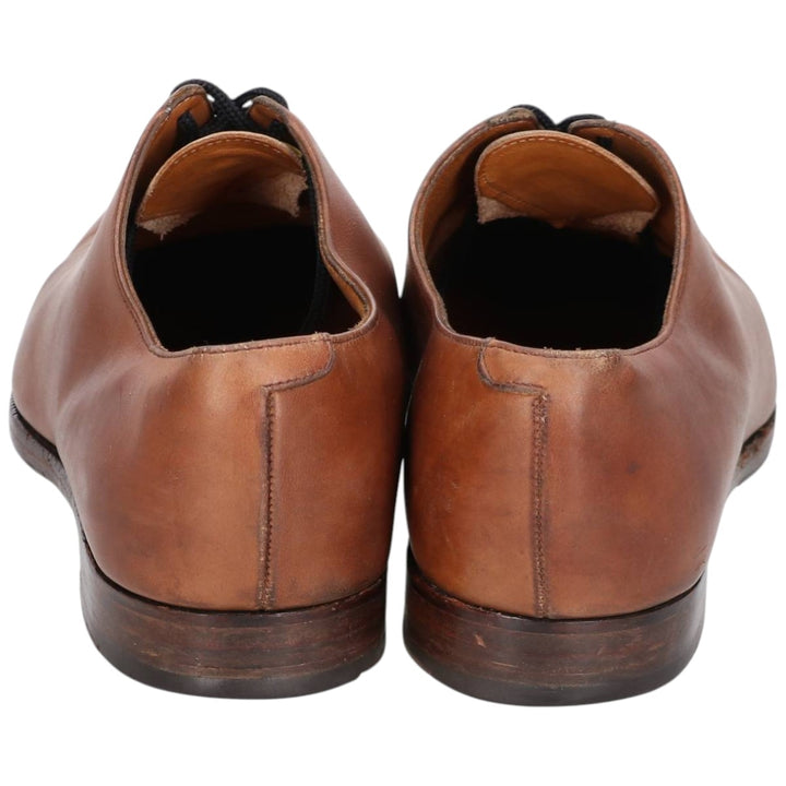 BOWEN semi-brogue plain-toe shoes, made in England, size 8 1/2 Men's 27.0cm genuine leather brown type Vintage Second Hand