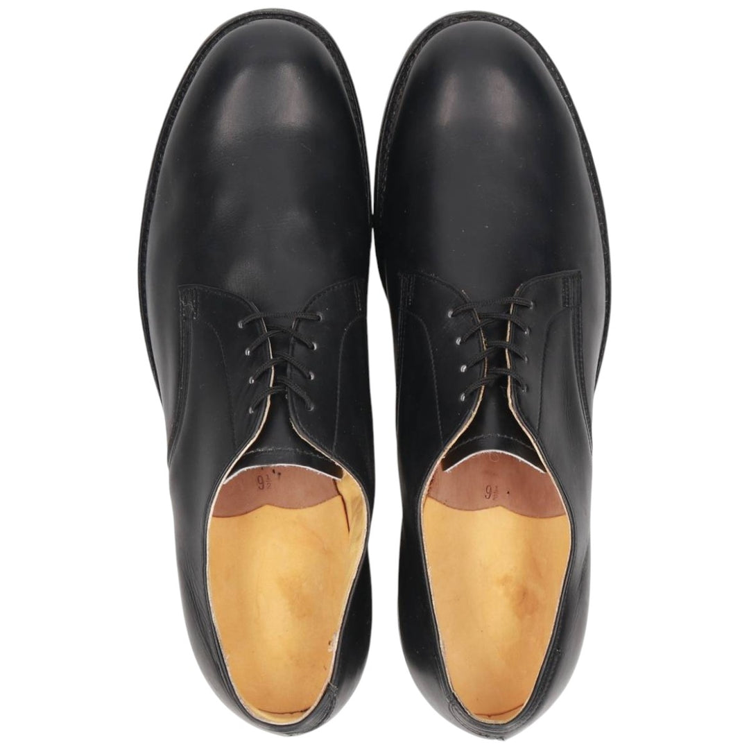 Vintage 1970s steel-toe plain-toe shoes, made in Canada, size 9 1/2D, men's size 11.2 inches (saa014744) Men's 28.5cm unclear black type Vintage Second Hand