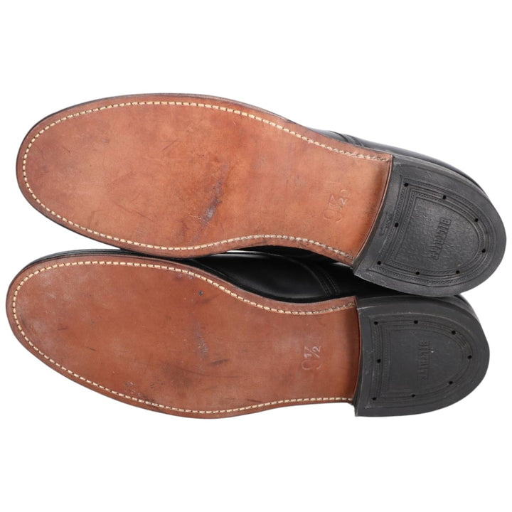 Vintage 1970s steel-toe plain-toe shoes, made in Canada, size 9 1/2D, men's size 11.2 inches (saa014744) Men's 28.5cm unclear black type Vintage Second Hand