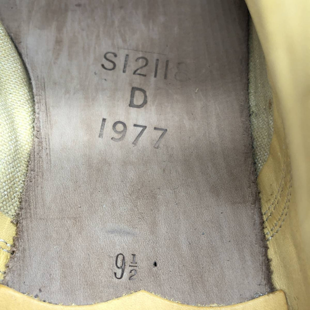 Vintage 1970s steel-toe plain-toe shoes, made in Canada, size 9 1/2D, men's size 11.2 inches (saa014744) Men's 28.5cm unclear black type Vintage Second Hand