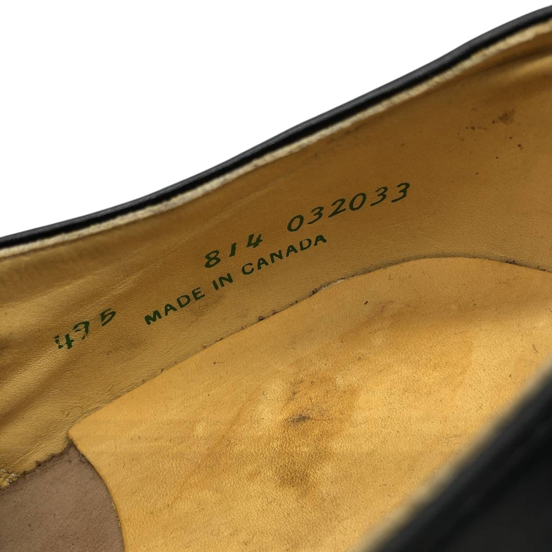 Vintage 1970s steel-toe plain-toe shoes, made in Canada, size 9 1/2D, men's size 11.2 inches (saa014744) Men's 28.5cm unclear black type Vintage Second Hand