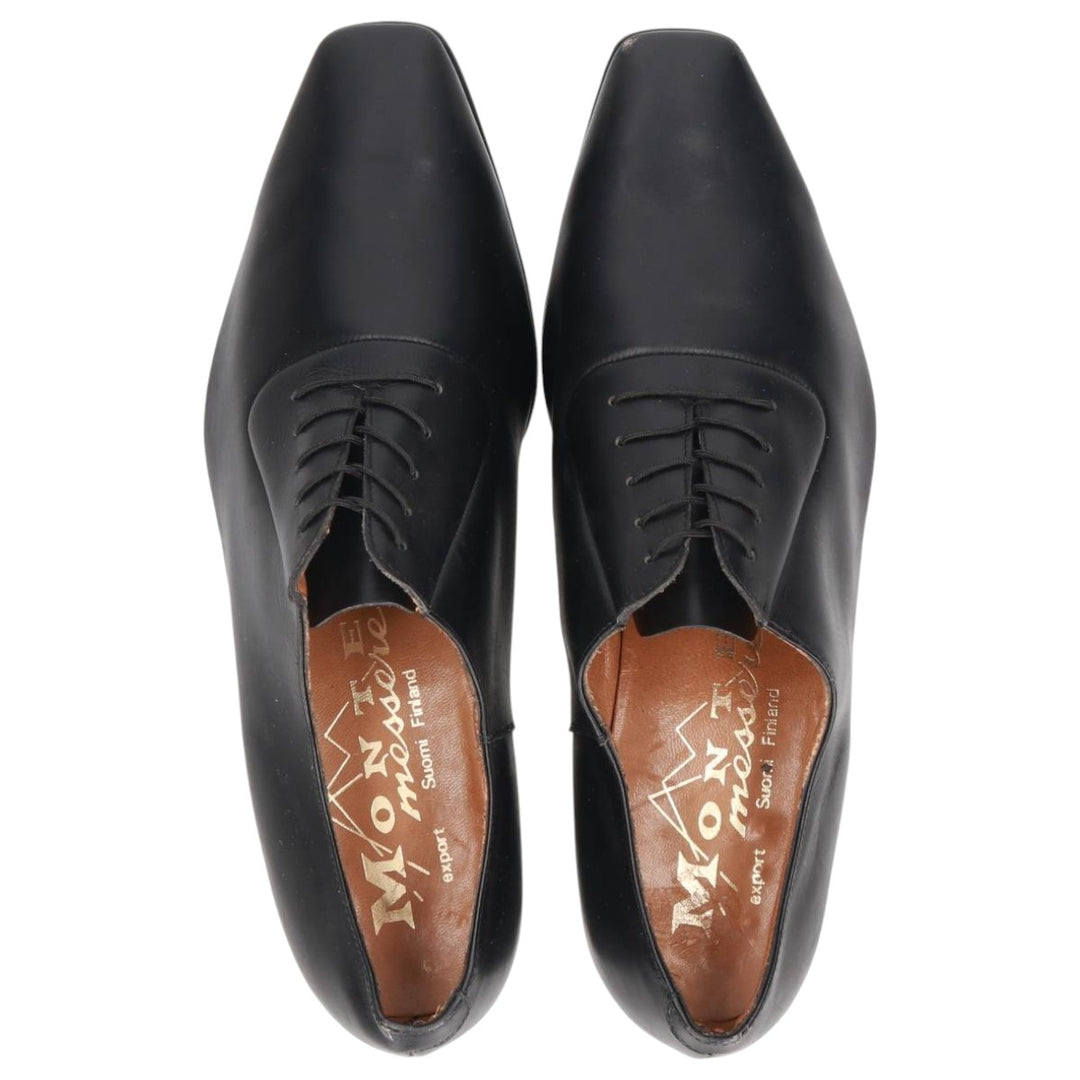 MONTE Square Toe Plain Toe Shoes, Made in Finland, Size 7, Men's, 10.6" (equivalent) /saa014745 Men's 27.0cm unclear black type Vintage Second Hand