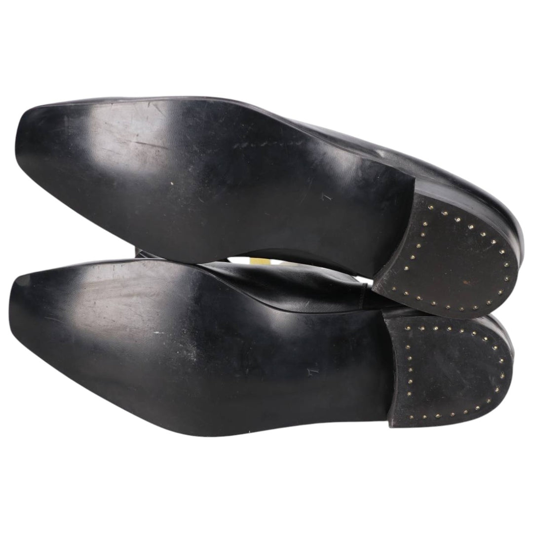 MONTE Square Toe Plain Toe Shoes, Made in Finland, Size 7, Men's, 10.6" (equivalent) /saa014745 Men's 27.0cm unclear black type Vintage Second Hand
