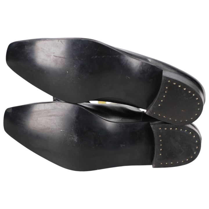 MONTE Square Toe Plain Toe Shoes, Made in Finland, Size 7, Men's, 10.6" (equivalent) /saa014745 Men's 27.0cm unclear black type Vintage Second Hand