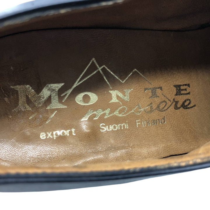 MONTE Square Toe Plain Toe Shoes, Made in Finland, Size 7, Men's, 10.6" (equivalent) /saa014745 Men's 27.0cm unclear black type Vintage Second Hand