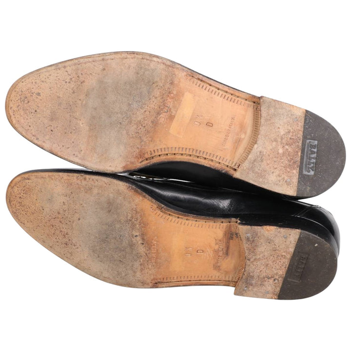 Bally Straight Tip Shoes, Made in Italy, Size 9 1/2D Men's 28.0cm unclear black type Vintage Second Hand
