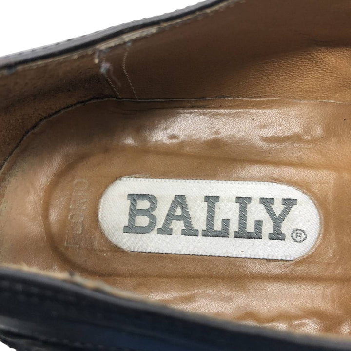 Bally Straight Tip Shoes, Made in Italy, Size 9 1/2D Men's 28.0cm unclear black type Vintage Second Hand