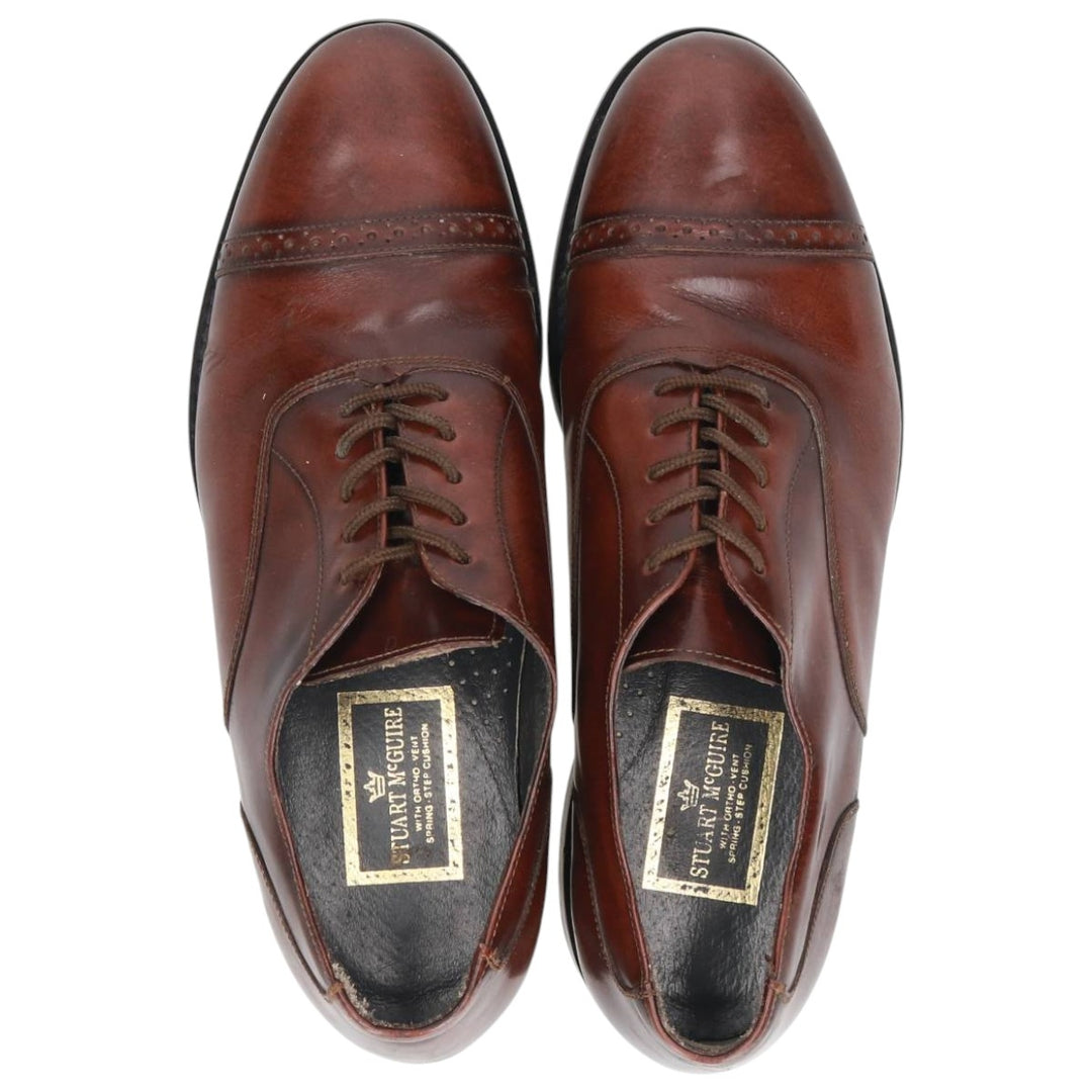 STUART MCGUIRE Straight Tip Shoes 8 1/2D Men's 26.5cm unclear burgundy type Vintage Second Hand