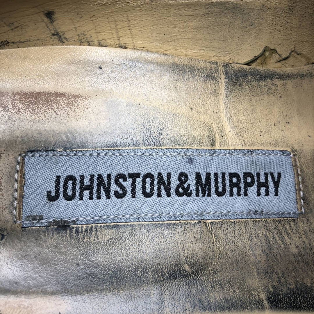 Johnston & Murphy U-tip shoes, Made in Italy, Size 8 1/2H Men's 26.5cm unclear black type Vintage Second Hand