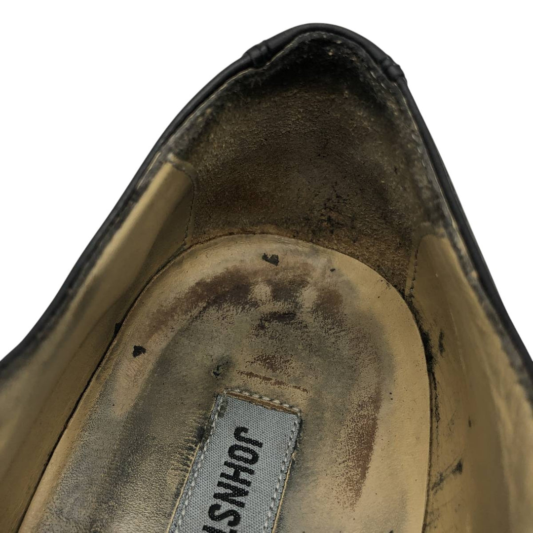 Johnston & Murphy U-tip shoes, Made in Italy, Size 8 1/2H Men's 26.5cm unclear black type Vintage Second Hand